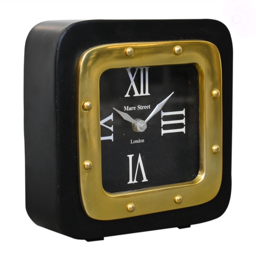 MARE STREET-London Retro Table Metal Clock Classic Design Desktop #01102510